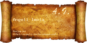 Angeli Imola névjegykártya